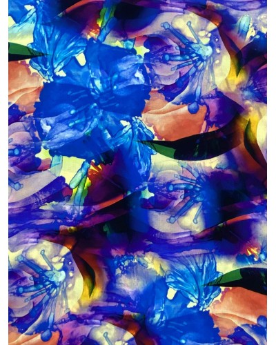 Kwiatowa Abstrakcja - niebieski